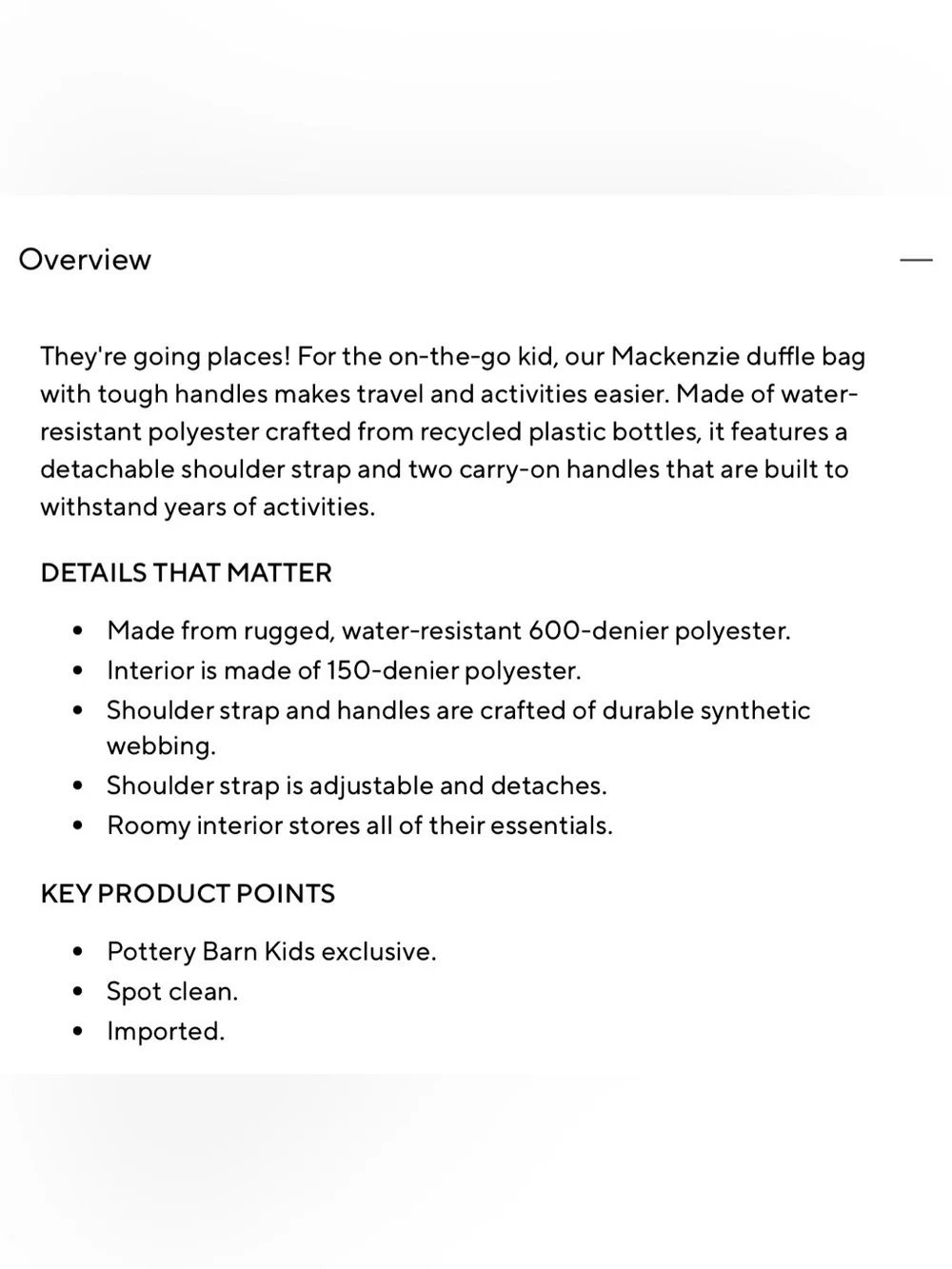 PB Kids Mackenzie Aqua Unicorn Parade Large Duffle Bag